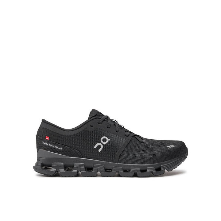 Pantofi sport barbati On Cloud X 4, negru/eclipse, tesatura, 40 EU