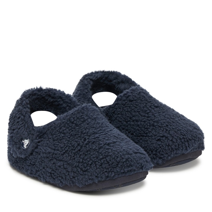 Unisex gyerek papucs, Crocs, sötétkék, textil