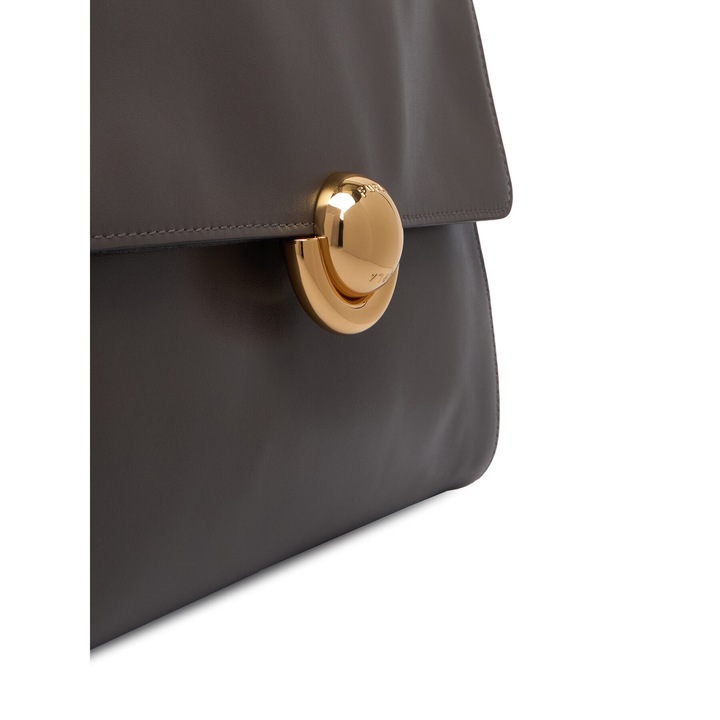 Дамска чанта Furla Urban Gray Domus S, естествена кожа, 30x45см