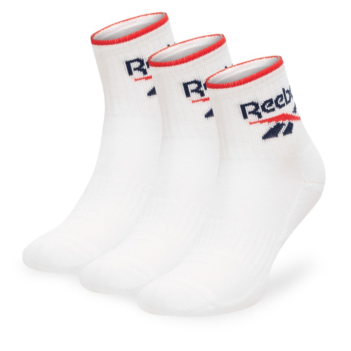 Reebok unisex zokni, fehér, 3 pár/szett, 40-42 EU
