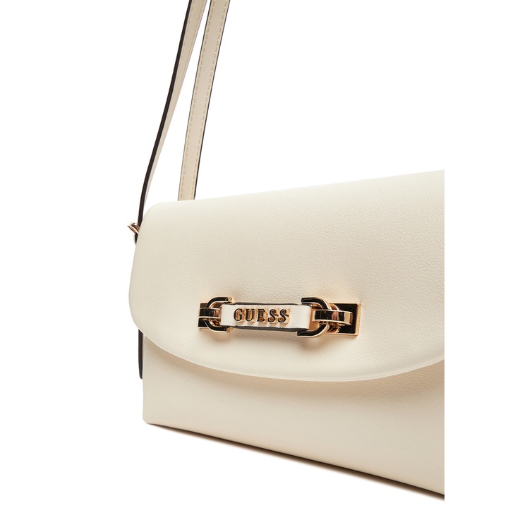 Guess Lefia női táska, ökológiai, fehér, 30x25x10cm