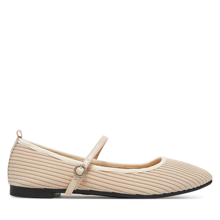 Balerini dama Jenny, textil, bej, 38 EU