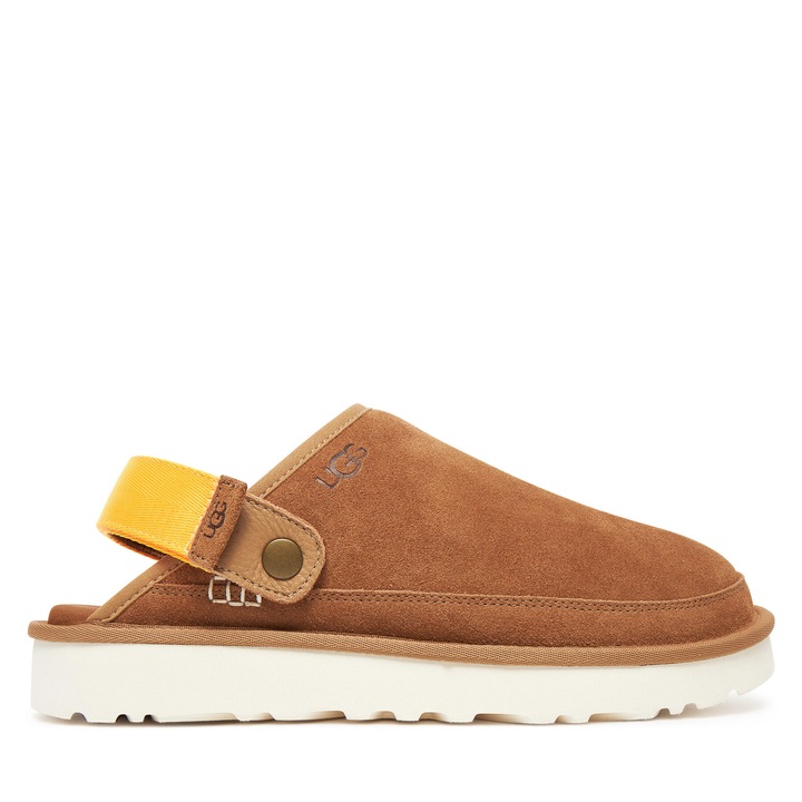 Férfi papucs UGG Goldencoast Clog I, természetes bőr, barna
