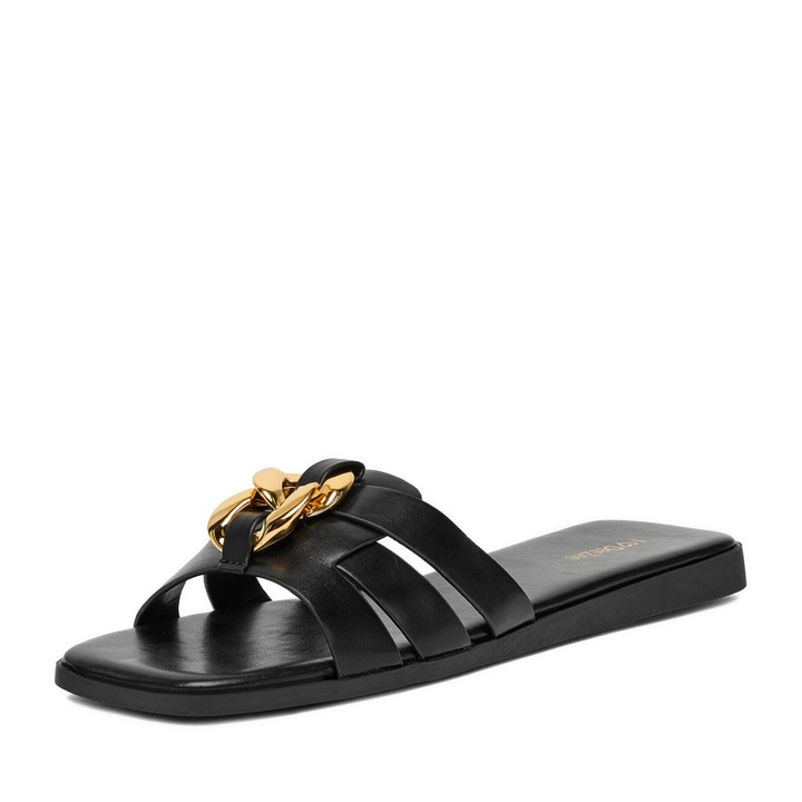 Papuci DeeZee dama, negru, model E2031-11, 36 EU