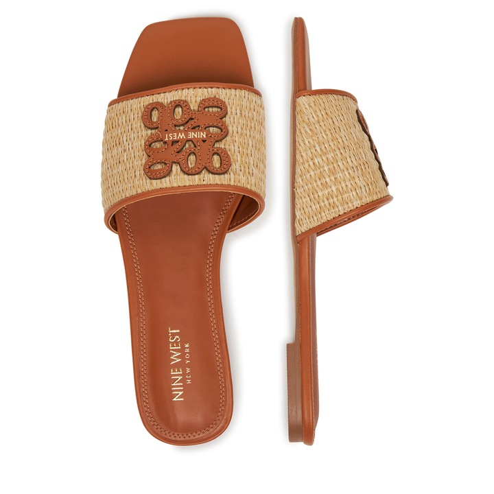 Papuci dama, Nine West, sintetic, bej, 36 EU