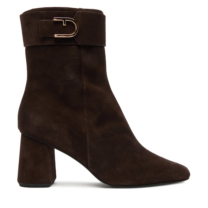 Botine dama YJ73HIC Furla, Piele naturala, Maro, Maro inchis