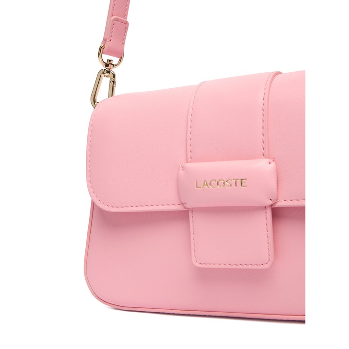 Geanta dama Lacoste, model Chine Yucca, culoare Black/Asphalt, din piele ecologica.