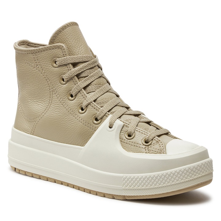 Tenisi unisex Converse Chuck Taylor All Star, bej, piele naturala, 39 EU