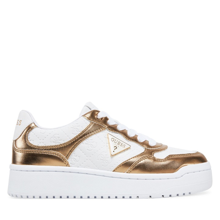 Női tornacipő, Guess, FLJMI6 FAL12, ökológiai bőr, fehér/arany