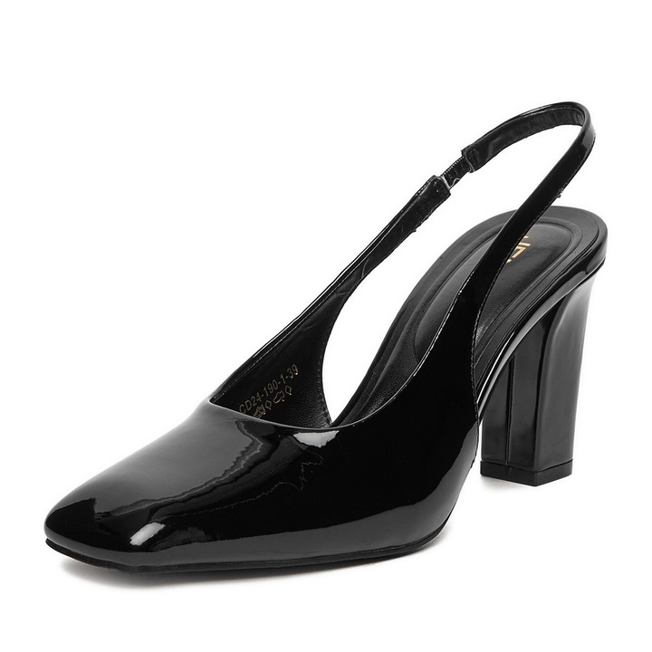 Sandale dama JENNY, model CEO-CD24-190-1, negre, cu toc