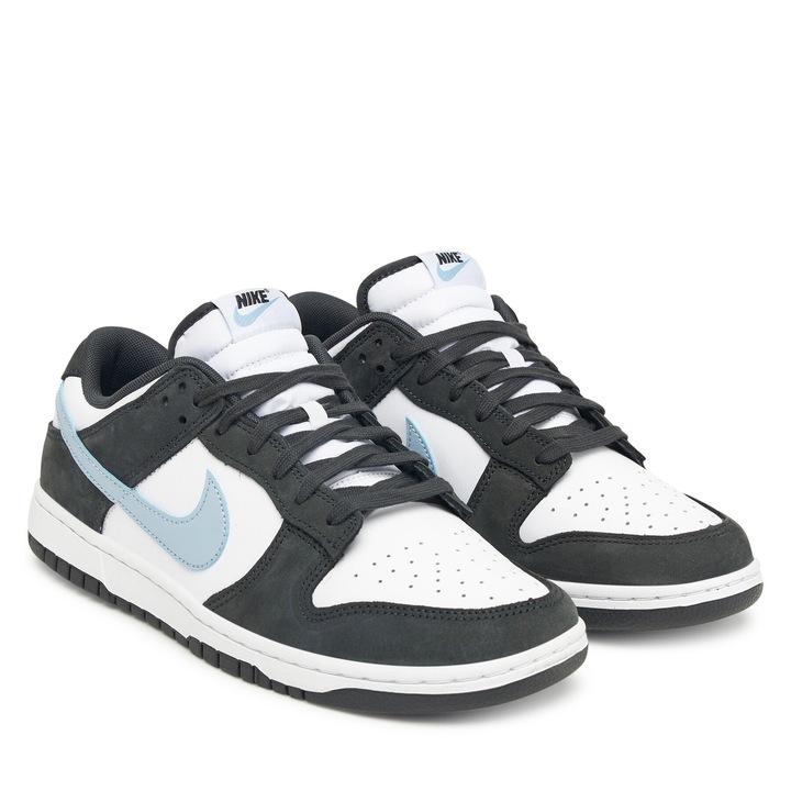 Tenisi barbati Nike, Dunk Low, piele naturala, alb/albastru