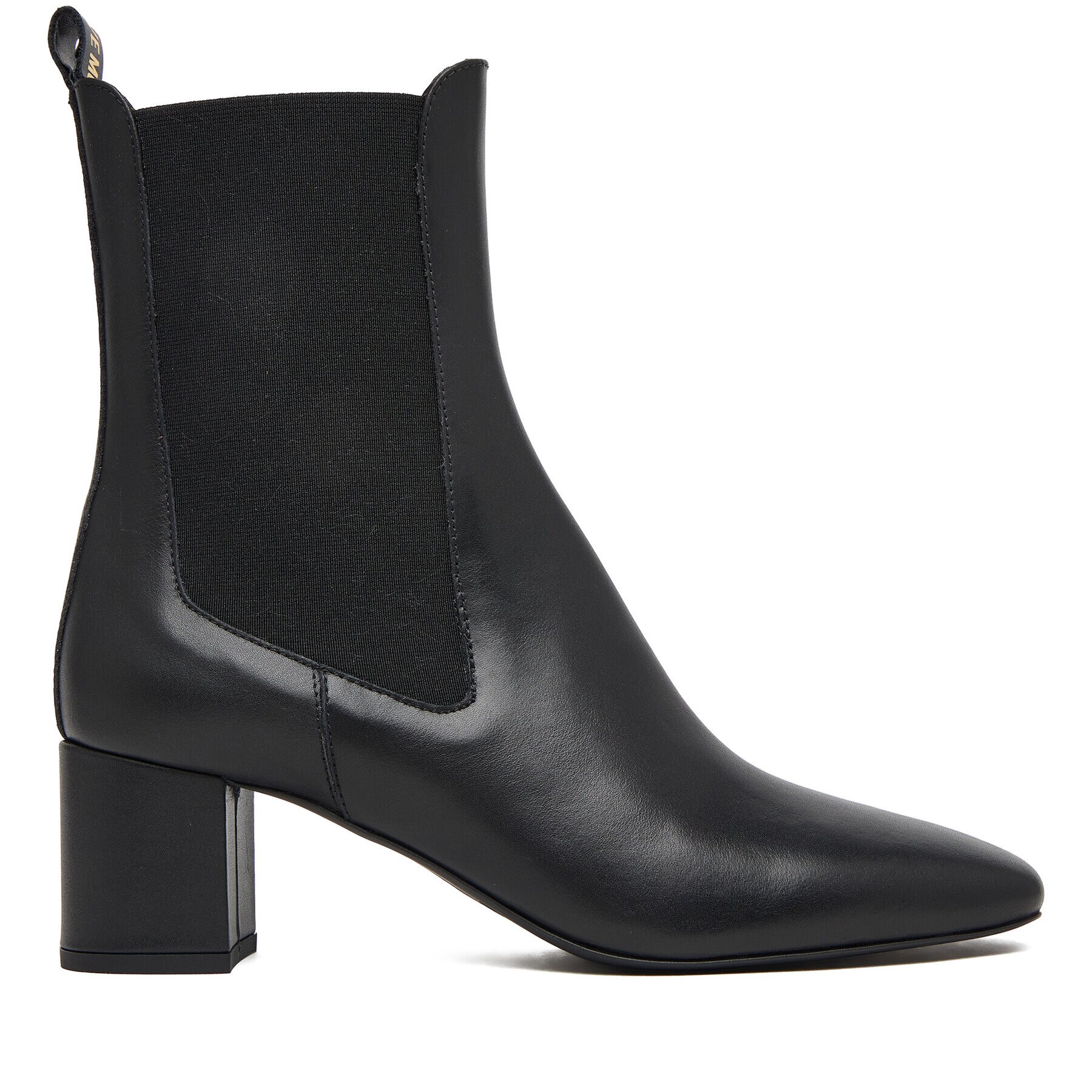 Love Moschino, Botine fara inchidere cu detaliu logo, Negru, 36