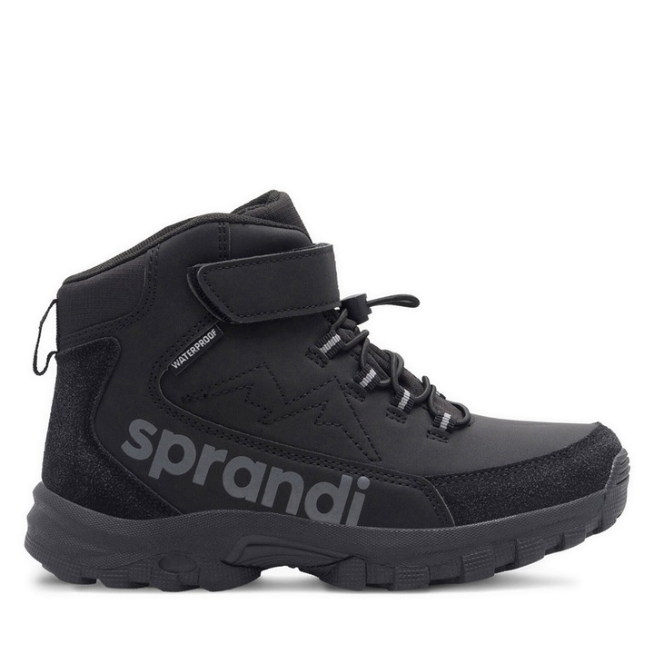 Ghete sport copii, Sprandi, CEO-WINTER WAVE CP86, unisex, negru, trekking
