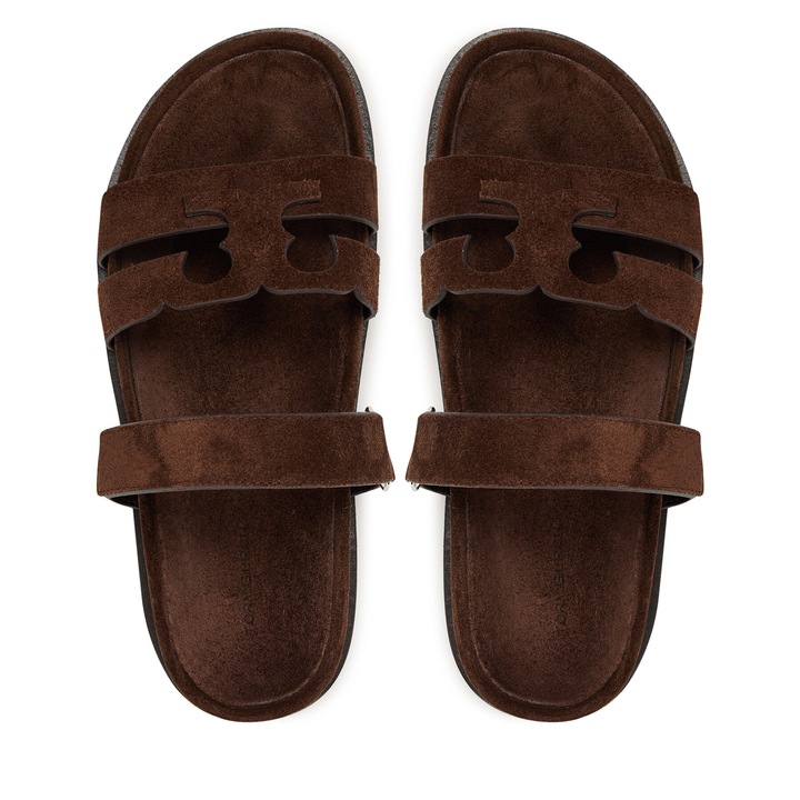 Női papucs, Tory Burch, Dark Cocoa, természetes bőr