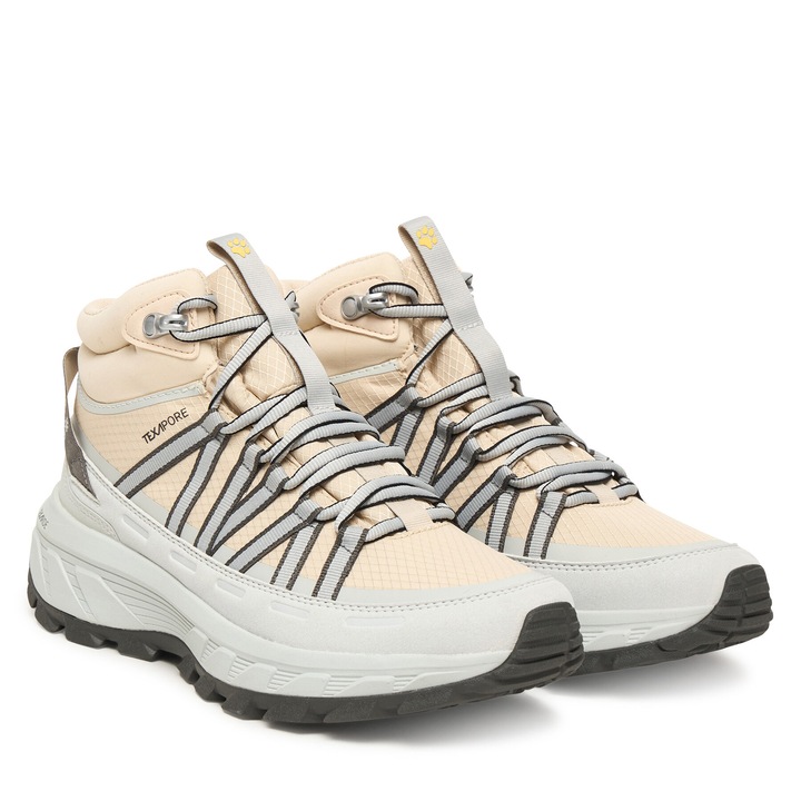 Ghete trekking dama Jack Wolfskin Oyster A0084, bej, textil