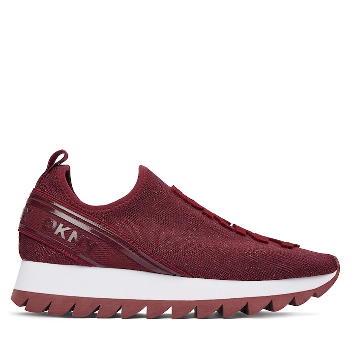 Tenisi dama DKNY Abbi Logo Slip-On, tesatura, visiniu, 37 EU