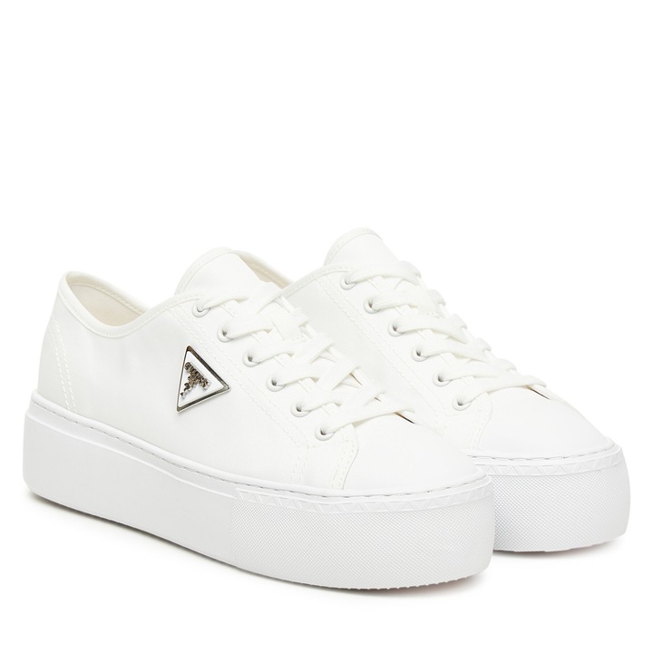 Дамски кецове, Guess, текстил, бели, 41 EU