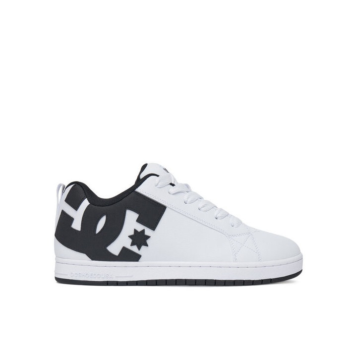 barbati DC Shoes, model COURT GRAFFIK, piele naturala, alb, Alb