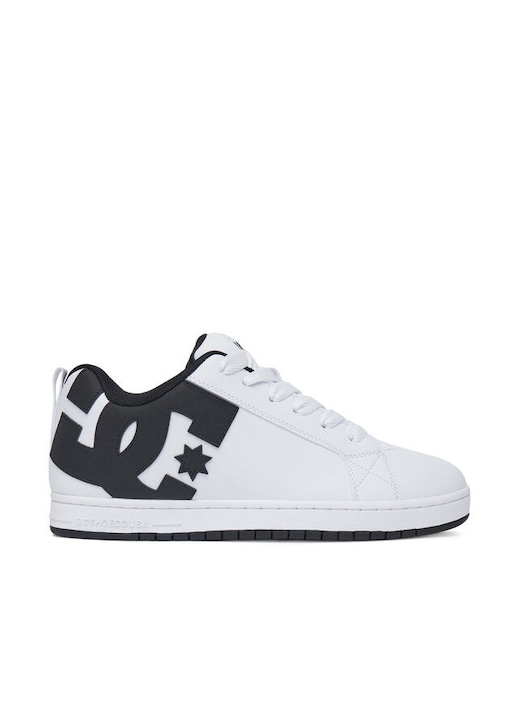 barbati DC Shoes, model COURT GRAFFIK, piele naturala, alb, Alb