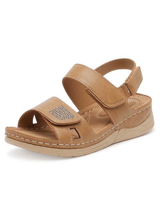 Sandale dama, Clara Barson, maro, material sintetic, inchidere cu velcro
