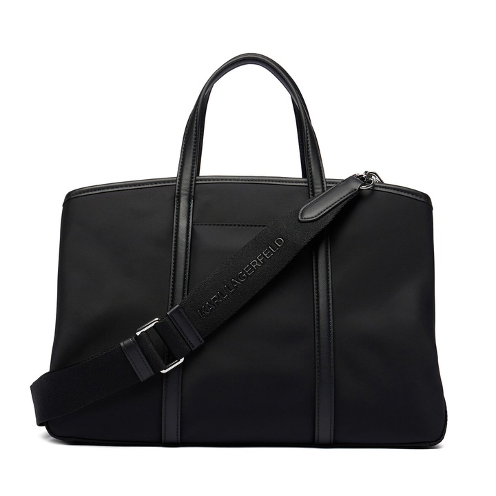 Karl Lagerfeld női táska, fekete, A4W30017 modell, ökológiai bőrből