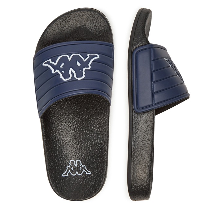 Slapi unisex pentru copii, Kappa, negru/bleumarin, 31 EU