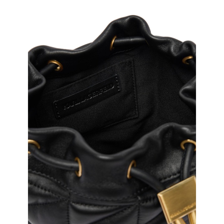 Karl Lagerfeld női táska, fekete/arany, természetes bőr, A4W30088 modell