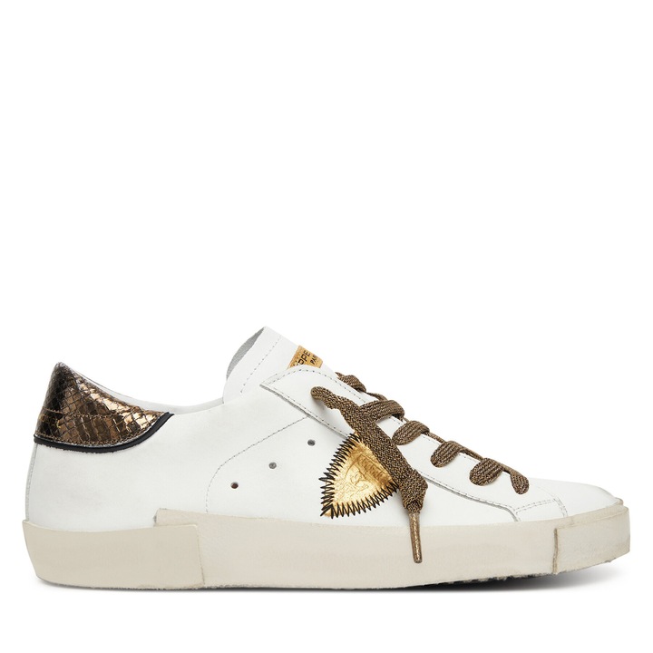 Tenisi dama Philippe Model, A011706 PRLD VMP4, piele naturala, alb