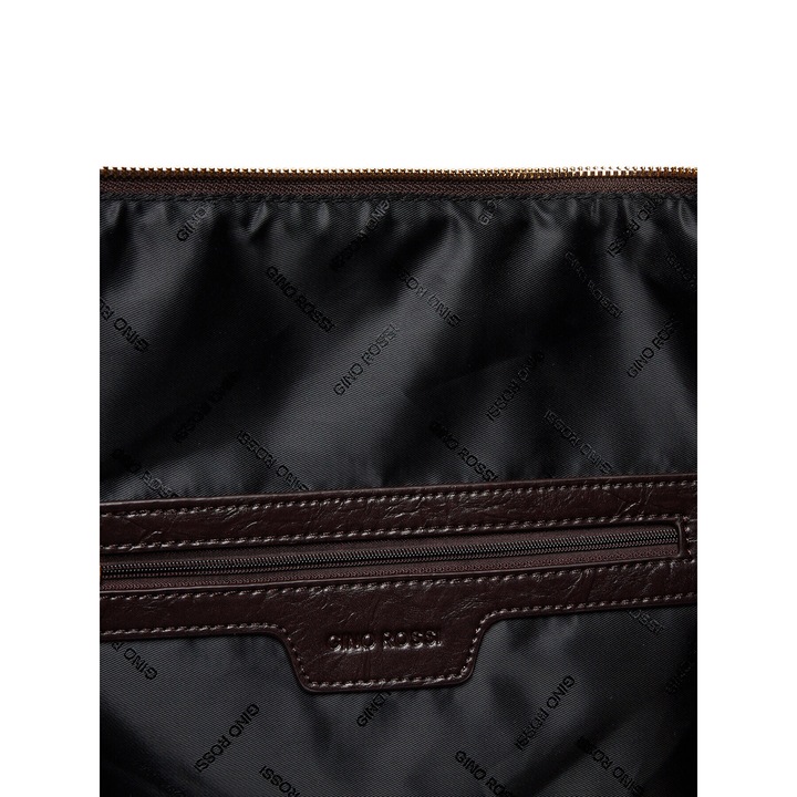 Geanta dama Gino Rossi, C-ZAINA-RX8784, culoare brown, material textil
