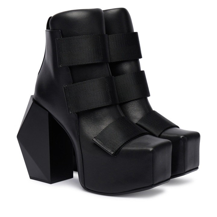 Botine dama 109420116, United Nude, Piele naturala, Negru