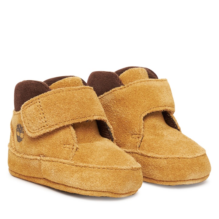 Ботуши Timberland момчета, естествена кожа, кафяви