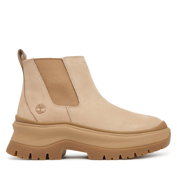Ghete dama, Timberland Roxie Lane Mid, piele naturala, bej, 41 EU