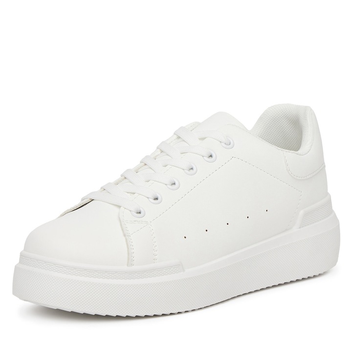 Női tornacipő DeeZee YB520-1, ökológiai bőr, fehér