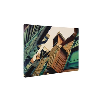 Case din lemn - Tablou Canvas - 60x75 cm Case din lemn - Tablou Canvas - 60x75 cm