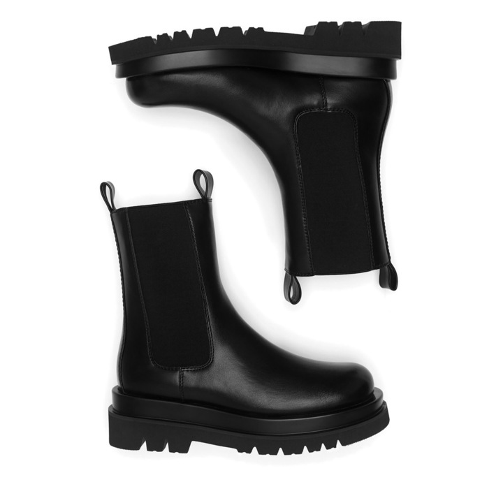 Botine dama Lasocki, Piele ecologica, Negru, Negru