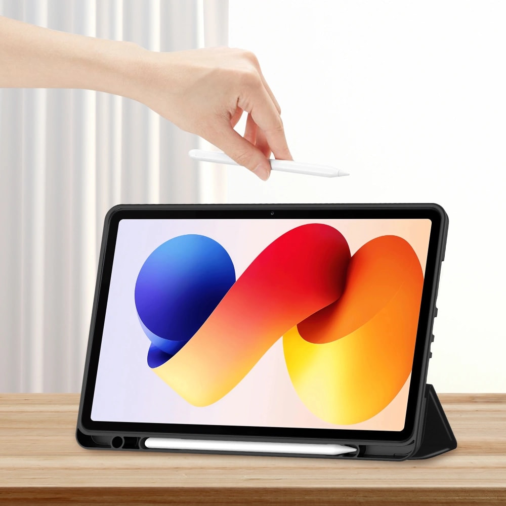 Husa pentru Xiaomi Redmi Pad 2 Pro Soft Shell Light & Slim cu functie wake-up/sleep si compartiment pentru stylus, tip stand - verde deschis