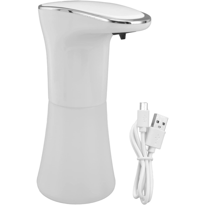 Hab Szappanadagoló, Automata Szappanadagoló 400 ml, USB-ről Újratölthető Intelligens Érzékelős Hab Szappanpumpa, Érintésmentes