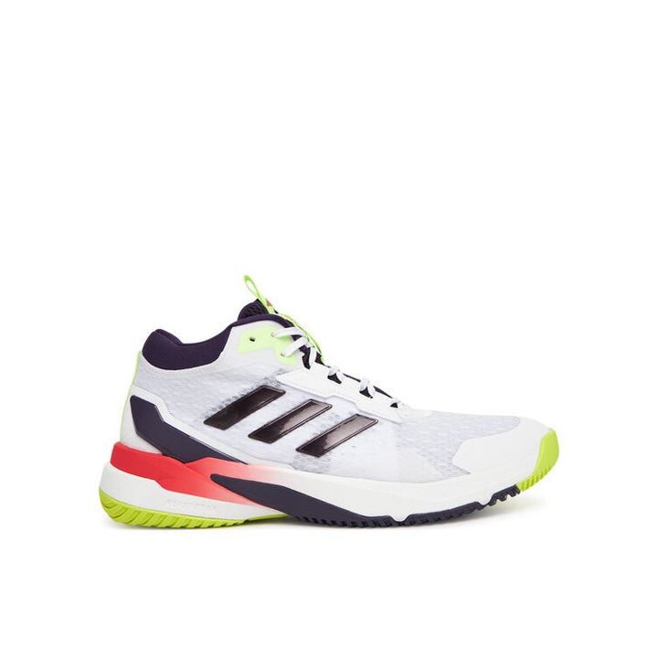 Pantofi sport barbati, adidas, Crazyflight 6 Mid HP, interior, alb/auriu/selure