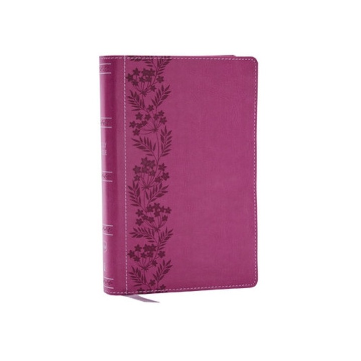 Nkjv Personal Size Large Print Bible With 43, 000 Cross References, Pink Leathersoft, Red Letter, Comfort Print (thumb Indexed) - Thomas Nelson