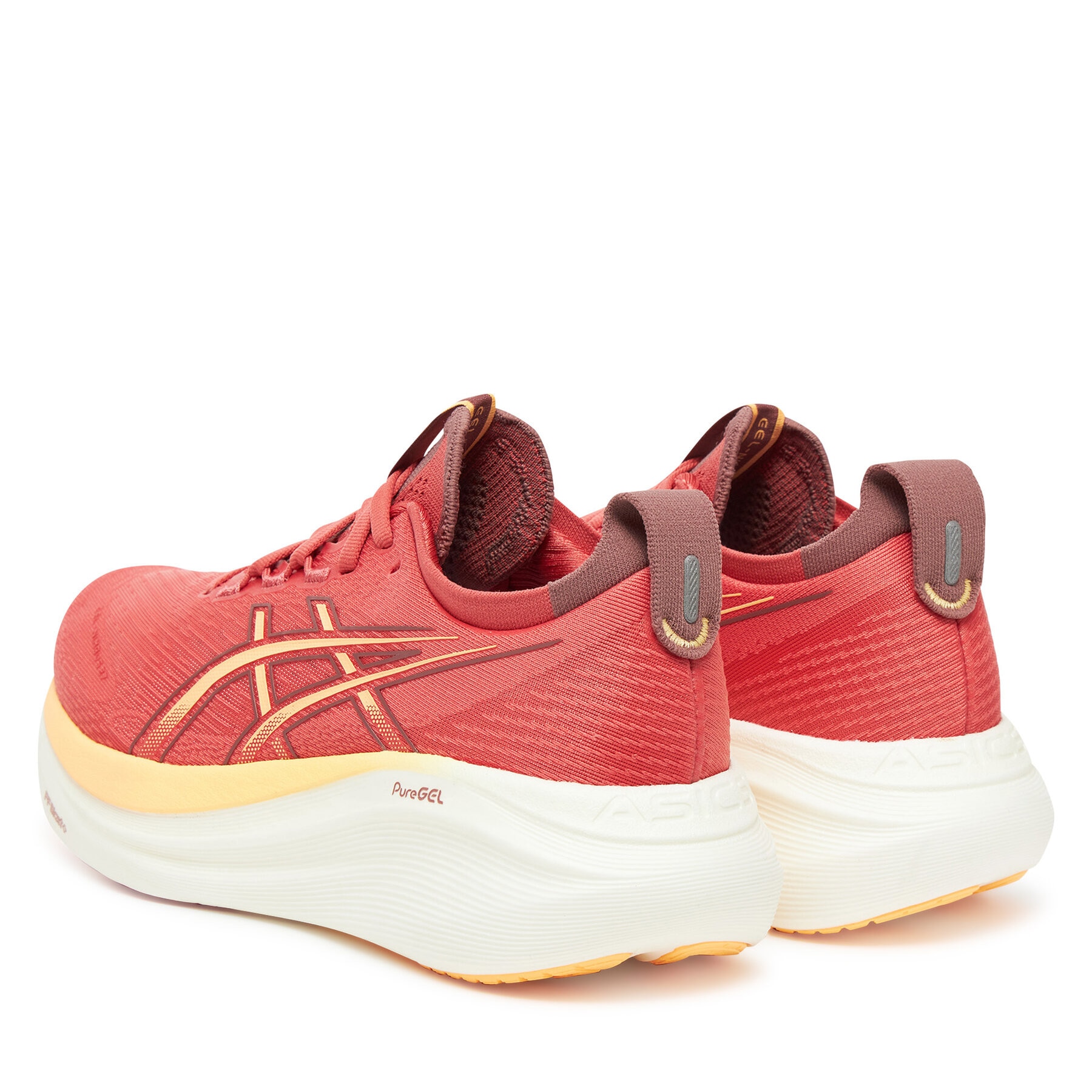 Pantofi sport dama Asics Gel-Nimbus 27, culoare Dark Pink Clay/Orange ...