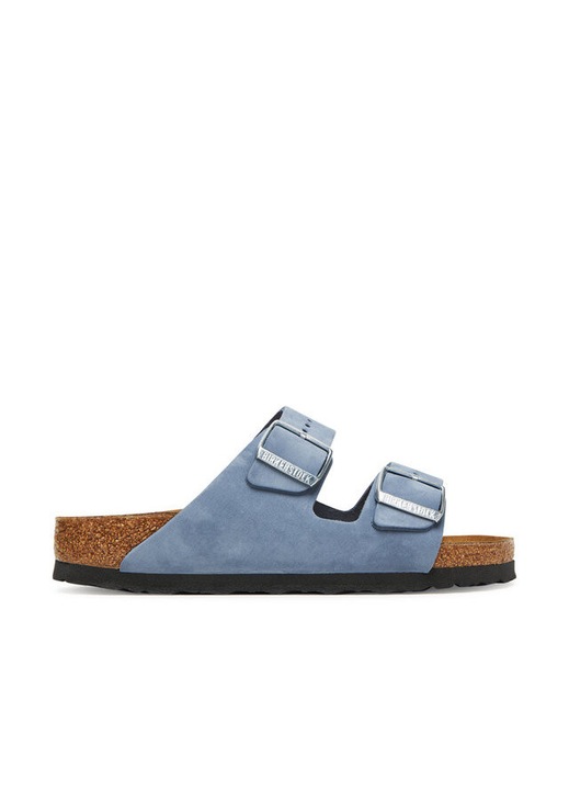 Papuci dama, Birkenstock, Arizona, piele naturala, albastru, 35 EU