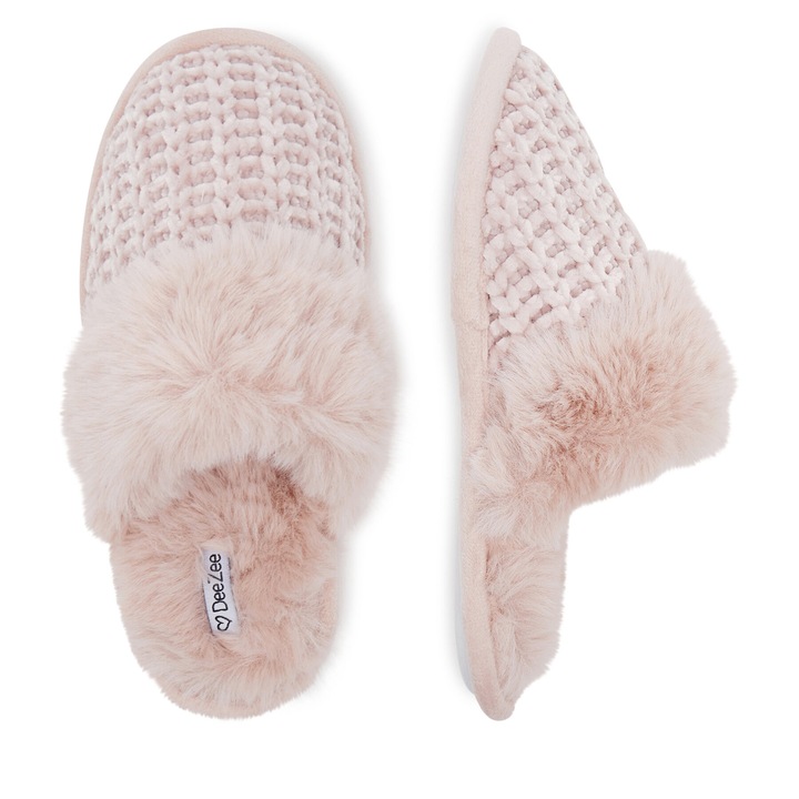 Papuci dama DeeZee HHS-22LP-921, roz, 38 EU