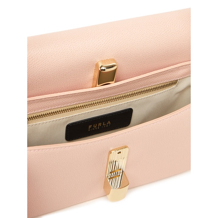 Дамска чанта, Furla, Dusty Pink, естествена кожа, модел Iride S, 30x25см