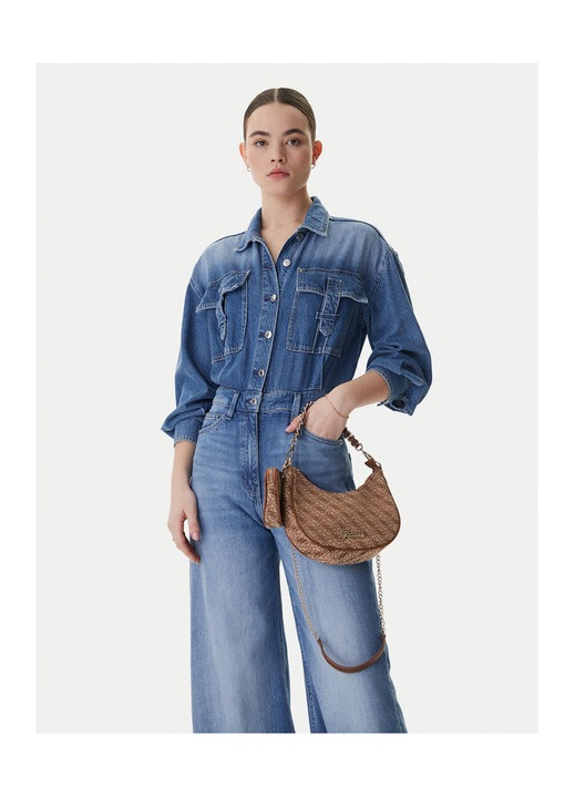 Guess P13W táska, textil anyag, bézs