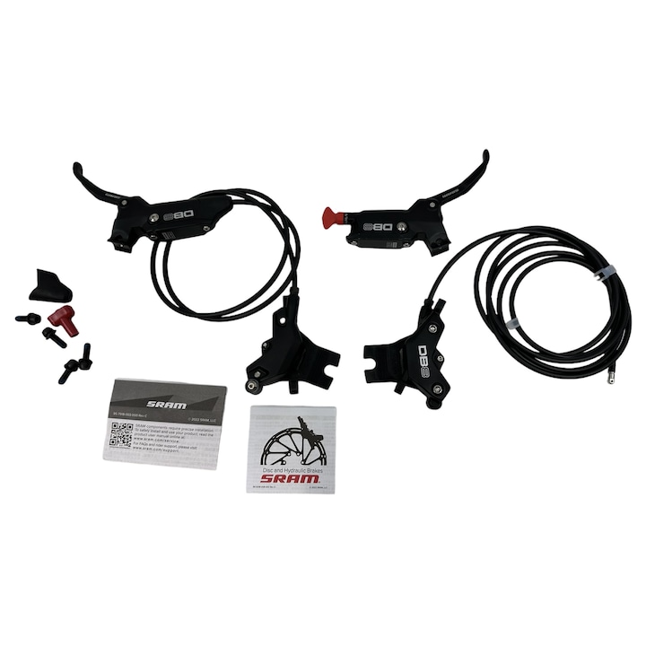 Комплект дискови спирачки SRAM DB8, 4 бутала, 900мм/2000мм, черни