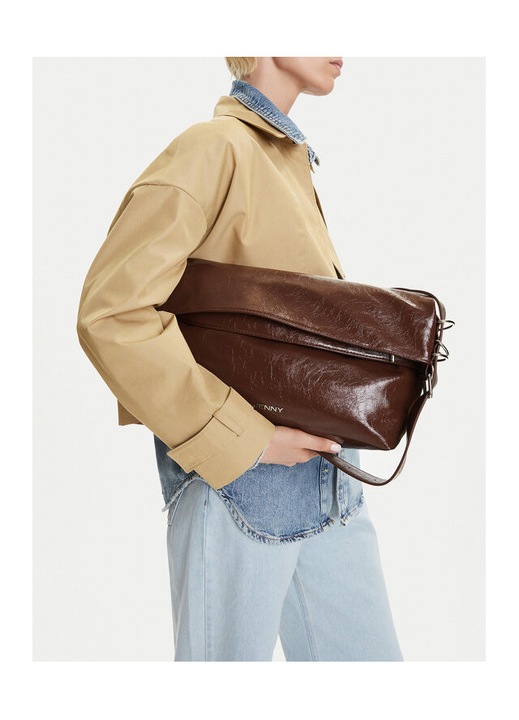 Jenny női táska, C-JEN-S-001-08 modell, barna szín, textil anyag