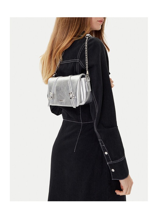 Női táska Jenny, C-JNY-M-011-08 modell, ezüst, textil anyag