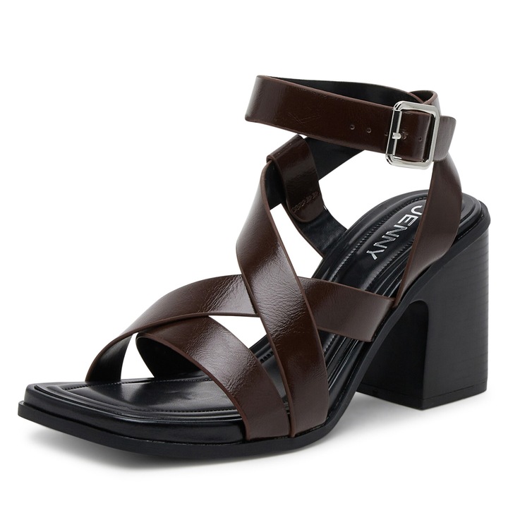 Sandale dama, JENNY, model JY012768-1, Cu toc, Maro