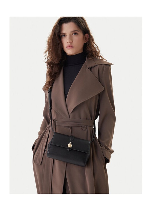 Karl Lagerfeld női táska, fekete/arany, természetes bőr, 992-es modell