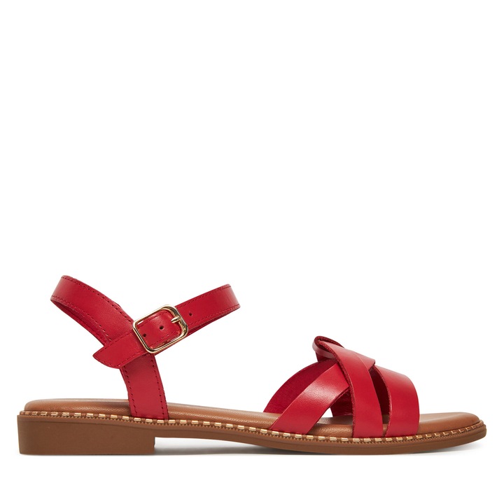 Sandale dama, Lasocki, RST-KM215-02, piele naturala, rosu, 41 EU